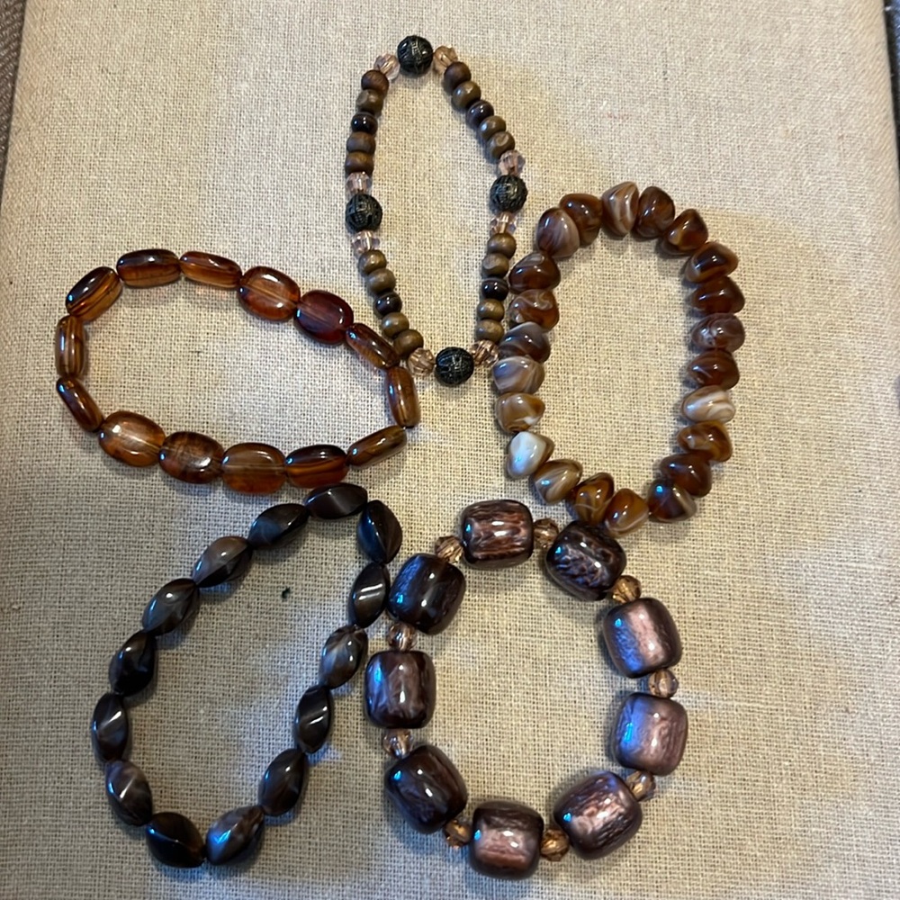 Stackable beaded bracelets